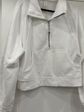 lululemon athletica Scuba Oversized Funnel-Neck Half Zip in white. 
Never worn